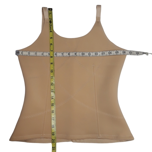 UNIQUE LINGERIE Corset Back Nude Tan Color Body Shaper Tank Top XXL - Picture 5 of 7